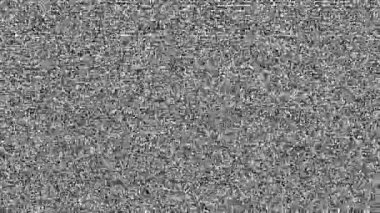 Eski Retro TV - Kötü sinyal yüzünden parazit televizyon sesi. Döngü canlandırması