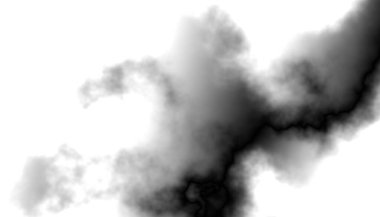 Siyah duman, şeffaf arkaplanı izole etti. Metin ya da uzay için sis ve sis etkisi. Şeffaf arkaplan