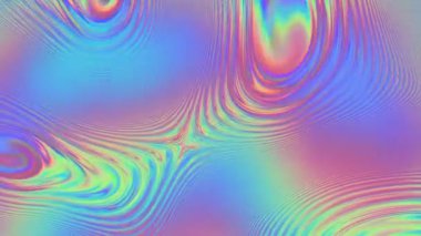 Soyut renkli arkaplan - metalik dalgalanan sıvı, canlı yüzeyi yansıtıyor. 4k döngülü video
