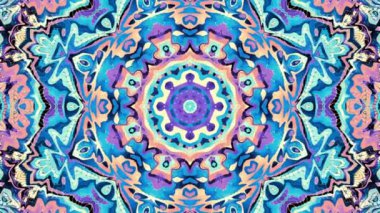 4k döngülü eski yoga mandala dönüyor ve yakınlaştırılıyor
