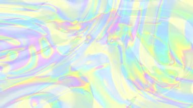 Holografik modern soyut döngülü animasyon. Açık renkli neon pastel renklerle kusursuz bir arkaplan. 4k döngü