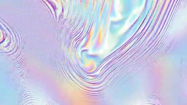 Soyut renkli arkaplan - metalik dalgalanan sıvı, canlı yüzeyi yansıtıyor. 4k döngülü video