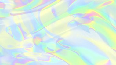 Soyut arka plan parlak, renkli, dinamik desen. Yaratıcı grafik tasarımı için fraktal grafikler. Holografik dengesiz doku. 4k döngüsü