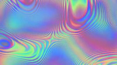 Soyut renkli arkaplan - metalik dalgalanan sıvı, canlı yüzeyi yansıtıyor. 4k döngülü video
