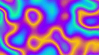 Trippy psychedelic renkli gökkuşağı sıvı mermer gradyan dalgalar animasyonu. Moda hipnoz edici soyut dalgalı dalgalar ve sıvı sanat videoları. 4K kusursuz döngü görüntüsü. 3B görüntüleme