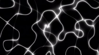 Soyut 4k. Hareket grafiği. Dinamik fon. Mavi renk. Dalgalı çizgiler arka planı canlandırdı. Geleceğin neon dalgaları. 3840x2160p