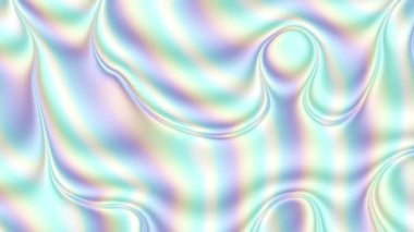 Soyut renkli parçacıklar akışkan hareket eder. Bilgisayar animasyonu. Ağır çekim. Sığ alan derinliği.