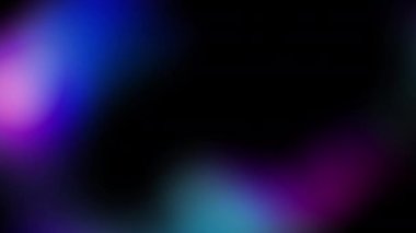 Karanlıkta hareket eden çok renkli değişkenler ile soyut giydirme arkaplanı döngüsü