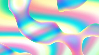 Yavaş çekim holografik renklerde canlı animasyon animasyon, animasyon duvar kağıdı, 4K arkaplan