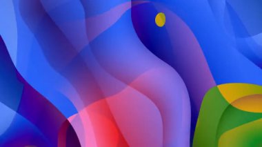 Soyut arka plan parlak, renkli, dinamik desen. Yaratıcı grafik tasarımı için fraktal grafikler. Holografik dengesiz doku. 4k döngüsü