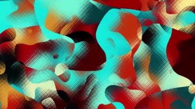 Döngü oynatma için kusursuz soyut psikedelik dalgalı arkaplan. 4k video. Pastel renkler. Gürültü etkisi