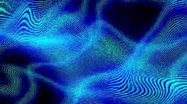 Siyah arkaplanda hareket eden çoklu mavi ışık çizgilerinin canlandırması