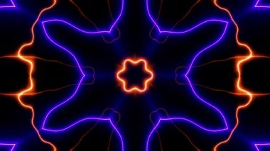 Titreşimli, ritmik neon ışıkları parlak disko desenli kusursuz bir VJ döngüsü..