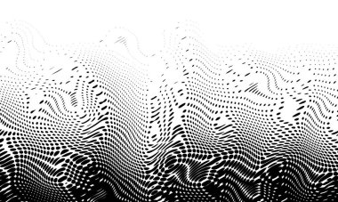 Beyaz arka planda siyah. Siyah ve beyaz grunge etkisini eritiyor. Vektör İllüstrasyonu