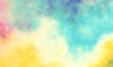 Bulutlar Retro renk tonunu mavi gökyüzü güneşli gün ile