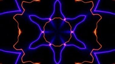 Titreşimli, ritmik neon ışıkları parlak disko desenli kusursuz bir VJ döngüsü..