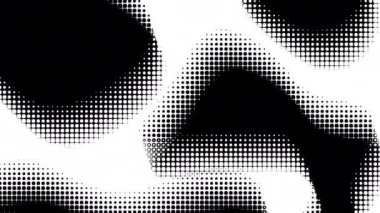 Canlandırılmış soyut teknoloji siyah arkaplan rastgele noktalar ve ızgara 4K.