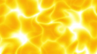 Soyut Parlak Sıvı Arkaplan: Pürüzsüz Gradyanlı Akıcı Sarı ve Turuncu Plazma Dokusu - Fraktal Akış: Canlı Soyut Işık Dalgaları