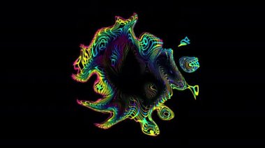 Aydınlık Çizgili Soyut Küresel Şekiller Yüzeyi