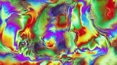 Değişen Gökkuşağı Renkleri ile Sıvı Sabun Yüzeyi. Makro.