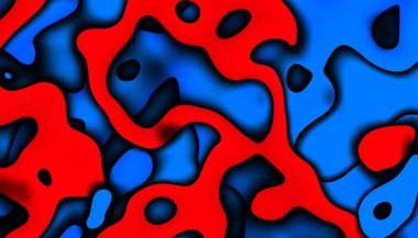 Kağıt kesiği şekilli üç boyutlu bir arkaplan. İş sunumları, el ilanları, posterler ve davetiyeler için soyut tasarım düzeni. Mavi oyma sanatı.