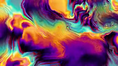 Değişen Gökkuşağı Renkleri ile Sıvı Sabun Yüzeyi. Makro.