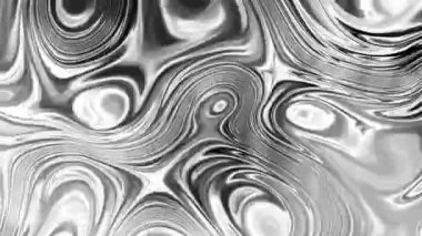 3D gri krom metal sıvı. Tekstil kumaş arkaplanının soyut ipek akışkan dalgaları. Canlandırılmış tatmin edici döngü 30 fps 4k animasyon