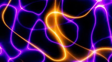 Renkli Altın Parlayan Parçacık Işık Çizgisi Galaksi Döngüsü.