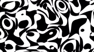 Siyah ve beyaz olarak soyut sıvı ve dalga döngüsü arkaplanı