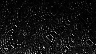 Soyut dalga çizgileri Soyut fraktal dijital çizgilerin 4k animasyonu