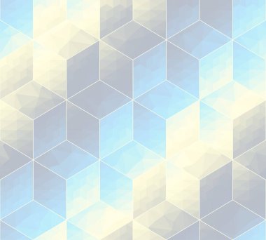 Soyut küp şablon vektörü arkaplanı bulanıklaştırdı