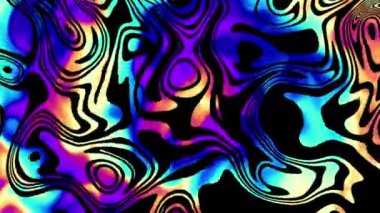 Çarpık renkli çizgi arkaplanı. Trippy strip psychedelic motion animasyonu. Neon rengi. Harika soyut bir arka plan. Moda floresan retro tarzı