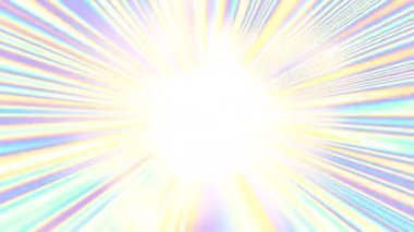 Güzel merkez mavi parlak ışık arkaplanının soyut döngü animasyonu. Parlak ışıklarla soyut hareket arkaplanı.