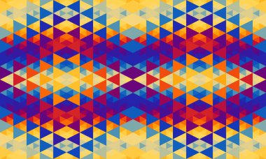 Üçgenlerin kusursuz deseni Aztek süslemesi. Vektör görüntüsü. Kusursuz desen.