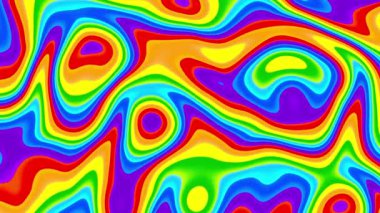 Sancak tasarımı için harika bir psikedelik döngü arka planı. Retro 60 'lar 70' ler psikedelik desen. Modern dalga retro soyut tasarım. Gökkuşağı 60 'lar, 70' ler, hippi tarzı.