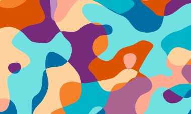 Karalama tarzında eğlenceli, soyut bir arkaplan. El çizimi şekilleri ile basit oyuncu tasarım