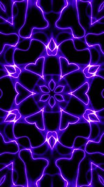 Üç boyutlu kaleydoskop mandala görsel enerji çakra fütüristik görsel vj dikişsiz döngü ile üçüncü gözünü açmak için psikedelik trans sanatının soyut arka planı