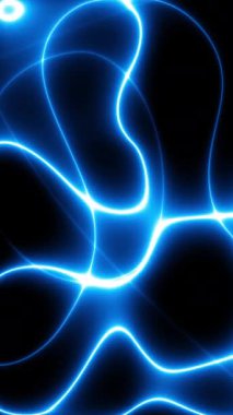 Renkli Neon Parlayan Parçacık Işık Çizgisi Galaksi Döngüsü.