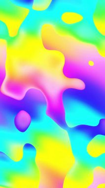 Canlı ve dinamik soyut bir arkaplan, çeşitli parlak renklerde sıvı şekiller içerir, yaratıcı projelerde kullanmak için mükemmeldir.