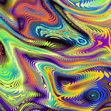 Soyut, dalgalı, harika, psikedelik arka plan.