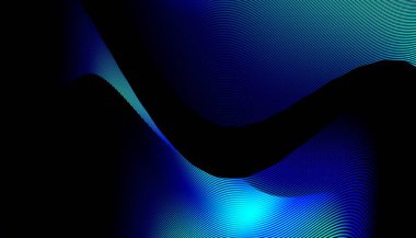 güzel soyut dalga teknolojisi siyah arkaplan mavi ışık dijital efekt kurumsal konsept.