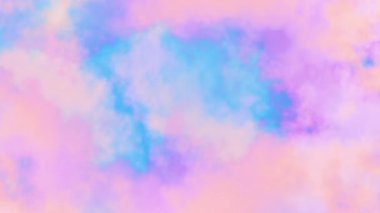 Yumuşak pastel pembe ve mavi bulutlu rüya gibi bir soyut döngü. Rahatlama ve sükuneti çağrıştıran sakin tasarımlar için ideal.