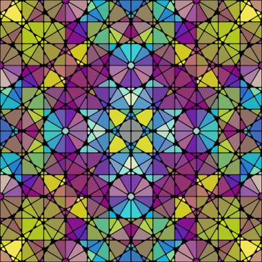 Parlak, soyut, kusursuz mozaik desen. Vektör arkaplanı. Sonsuz doku. Seramik seramik taş parçaları