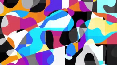 Soyut Renkli Şekiller. Psikedelik soyut arkaplanı döndür