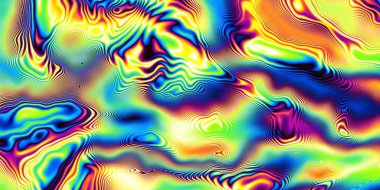 Dinamik, renkli soyut Psikedelik desen ve canlı renkler, yaratıcı projeler ve görsel uyarılma için mükemmel..