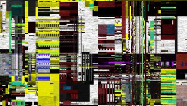 Soyut yaratıcı arıza dokuyu örtüyor. Saydam arkaplan üzerindeki dijital bir arızanın geometrik pikseldeki deseni, bir dijital geometrinin deseni.