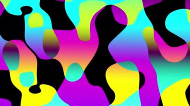 Soyut Renkli Şekiller. Psikedelik soyut arkaplanı döndür