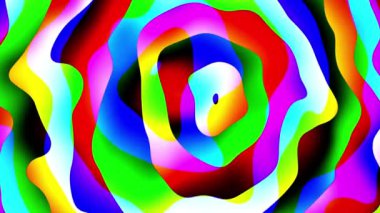 Soyut Renkli Şekiller. Psikedelik soyut arkaplanı döndür