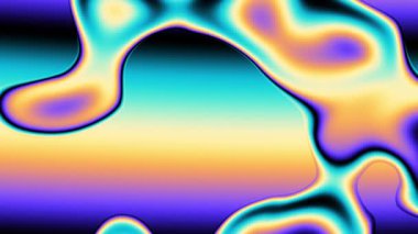 Kıvrımlı çizgilerin sıvı psikedelik deseni. Hareket. Kıvrımlı çizgilerle hareket eden sıvı desen. Noktalar ve kıvrımlı çizgiler hayal gördüren şekillerde hareket eder.