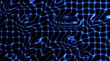 Siyah arkaplan üzerine soyut dalga biçimi fütüristik hareket.